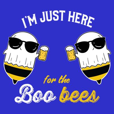 I'm Just Here For The Boo Bees Halloween Ghost Gift T-Shirt