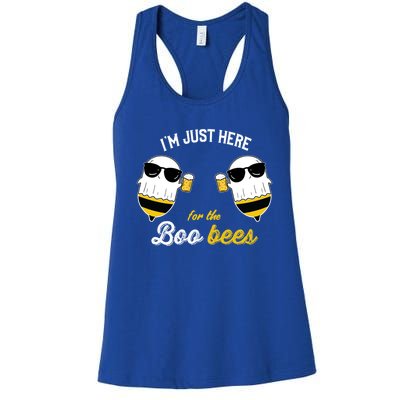 I'm Just Here For The Boo Bees Halloween Ghost Gift Women's Racerback Tank