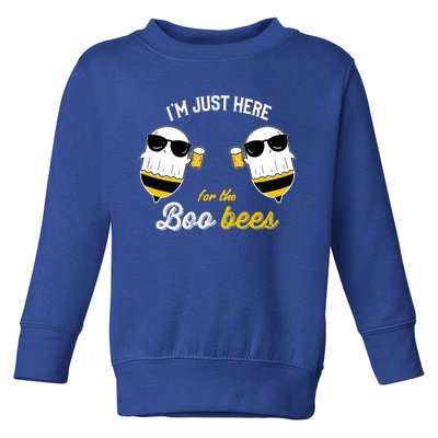 I'm Just Here For The Boo Bees Halloween Ghost Gift Toddler Sweatshirt