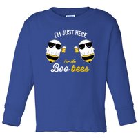 I'm Just Here For The Boo Bees Halloween Ghost Gift Toddler Long Sleeve Shirt