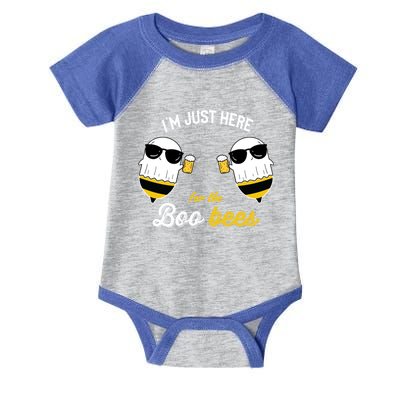 I'm Just Here For The Boo Bees Halloween Ghost Gift Infant Baby Jersey Bodysuit