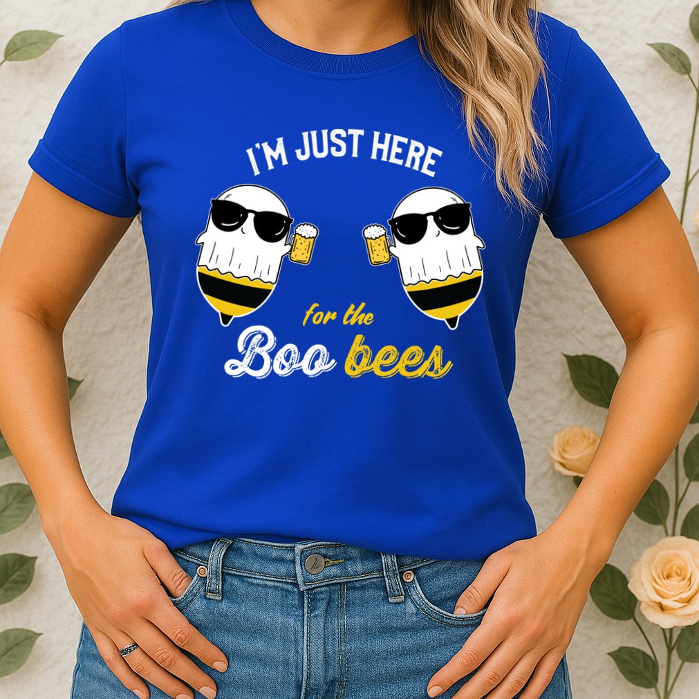 I'm Just Here For The Boo Bees Halloween Ghost Gift Womens T-Shirt