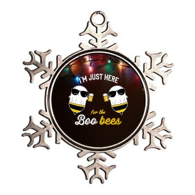 I'm Just Here For The Boo Bees Halloween Ghost Gift Metallic Star Ornament