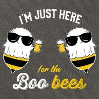 I'm Just Here For The Boo Bees Halloween Ghost Gift Cotton Canvas Backpack