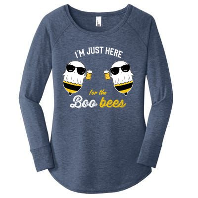 I'm Just Here For The Boo Bees Halloween Ghost Gift Women's Perfect Tri Tunic Long Sleeve Shirt