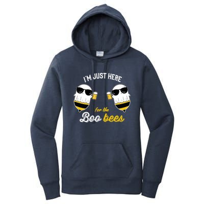 I'm Just Here For The Boo Bees Halloween Ghost Gift Women's Pullover Hoodie