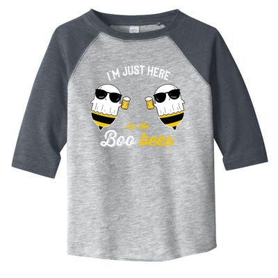 I'm Just Here For The Boo Bees Halloween Ghost Gift Toddler Fine Jersey T-Shirt