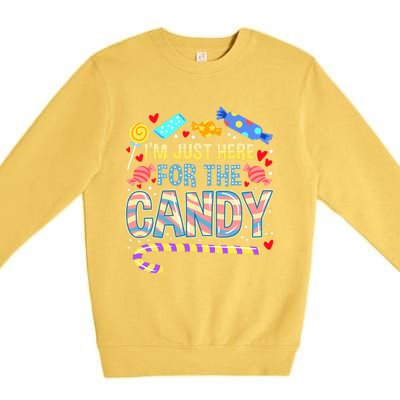 IM Just Here For The Candy Halloween Premium Crewneck Sweatshirt