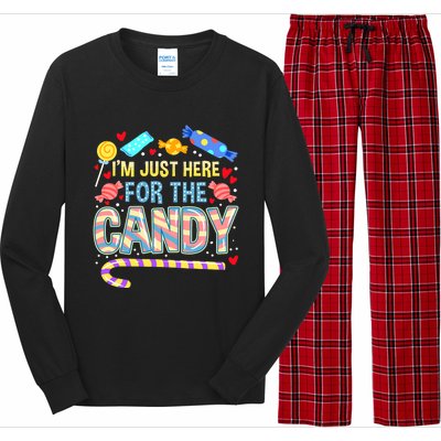 IM Just Here For The Candy Halloween Long Sleeve Pajama Set