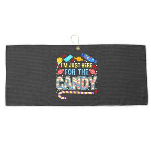 IM Just Here For The Candy Halloween Large Microfiber Waffle Golf Towel