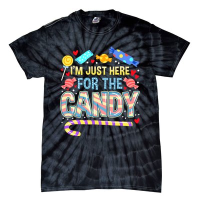 IM Just Here For The Candy Halloween Tie-Dye T-Shirt