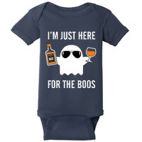 I'm Just Here For The Boos Funny Halloween Liquor Baby Bodysuit