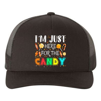 IM Just Here For The Candy Funny Halloween Or Xmas Yupoong Adult 5-Panel Trucker Hat