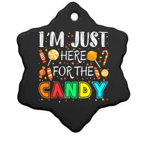 IM Just Here For The Candy Funny Halloween Or Xmas Ceramic Star Ornament