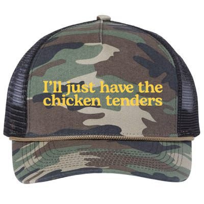 Ill Just Have The Chicken Tenders Funny Retro Rope Trucker Hat Cap