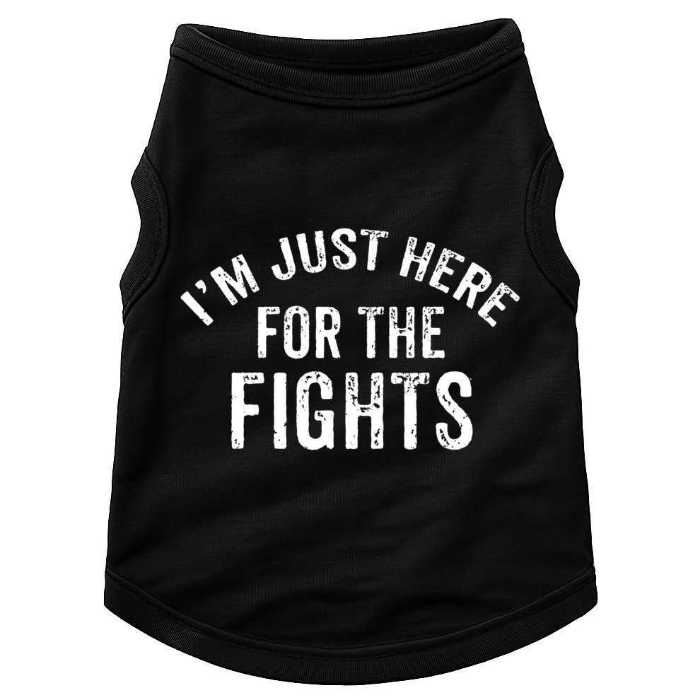 I'm Just Here For The Fights Funny Hockey Cute Gift Doggie Tank