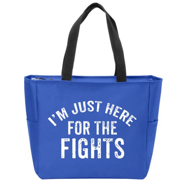 I'm Just Here For The Fights Funny Hockey Cute Gift Zip Tote Bag