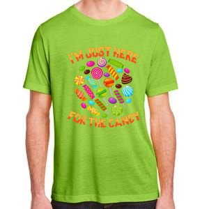 Im Just Here For The Candy Funny Halloween Pun Adult ChromaSoft Performance T-Shirt