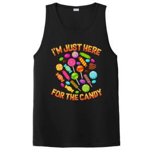 Im Just Here For The Candy Funny Halloween Pun PosiCharge Competitor Tank