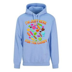 Im Just Here For The Candy Funny Halloween Pun Unisex Surf Hoodie