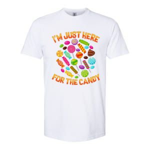 Im Just Here For The Candy Funny Halloween Pun Softstyle CVC T-Shirt