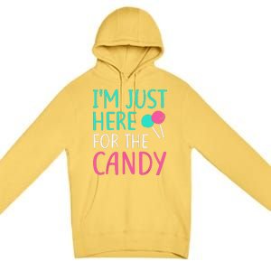 Im Just Here For The Candy Halloween Premium Pullover Hoodie