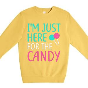 Im Just Here For The Candy Halloween Premium Crewneck Sweatshirt