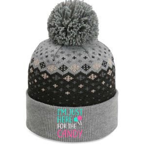 Im Just Here For The Candy Halloween The Baniff Cuffed Pom Beanie