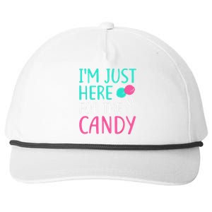 Im Just Here For The Candy Halloween Snapback Five-Panel Rope Hat