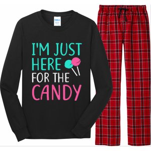 Im Just Here For The Candy Halloween Long Sleeve Pajama Set