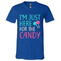 Im Just Here For The Candy Halloween V-Neck T-Shirt