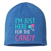 Im Just Here For The Candy Halloween Sustainable Beanie