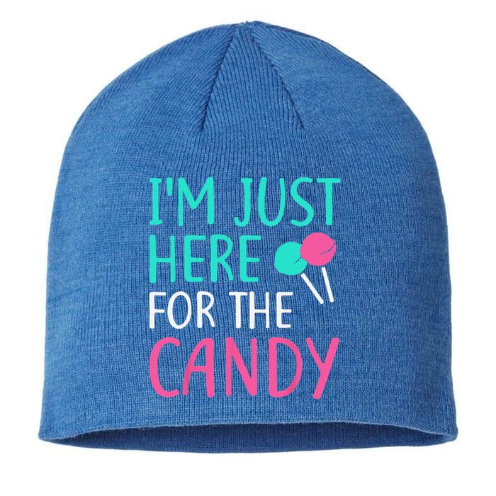 Im Just Here For The Candy Halloween Sustainable Beanie