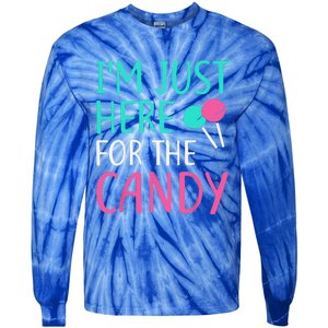 Im Just Here For The Candy Halloween Tie-Dye Long Sleeve Shirt