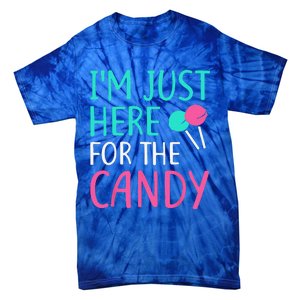 Im Just Here For The Candy Halloween Tie-Dye T-Shirt