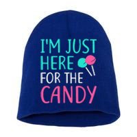 Im Just Here For The Candy Halloween Short Acrylic Beanie