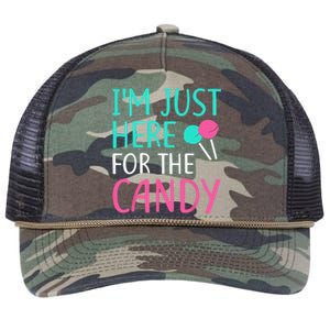 Im Just Here For The Candy Halloween Retro Rope Trucker Hat Cap