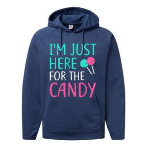 Im Just Here For The Candy Halloween Performance Fleece Hoodie