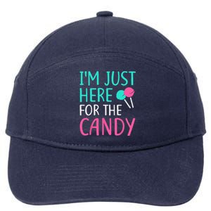 Im Just Here For The Candy Halloween 7-Panel Snapback Hat