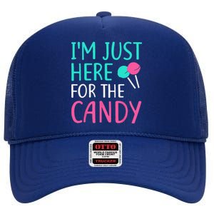 Im Just Here For The Candy Halloween High Crown Mesh Back Trucker Hat