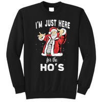 I'm Just Here For The Ho's, Funny Rude Christmas Santa Men Sweatshirt