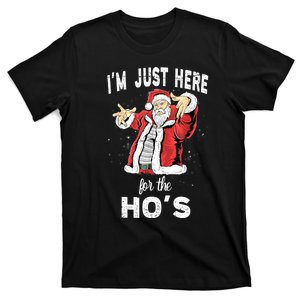 I'm Just Here For The Ho's, Funny Rude Christmas Santa Men T-Shirt