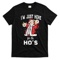 I'm Just Here For The Ho's, Funny Rude Christmas Santa Men T-Shirt