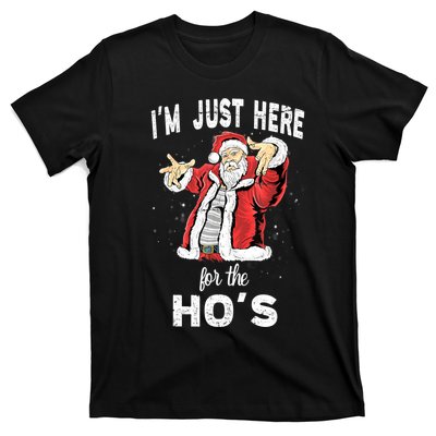 I'm Just Here For The Ho's, Funny Rude Christmas Santa Men T-Shirt