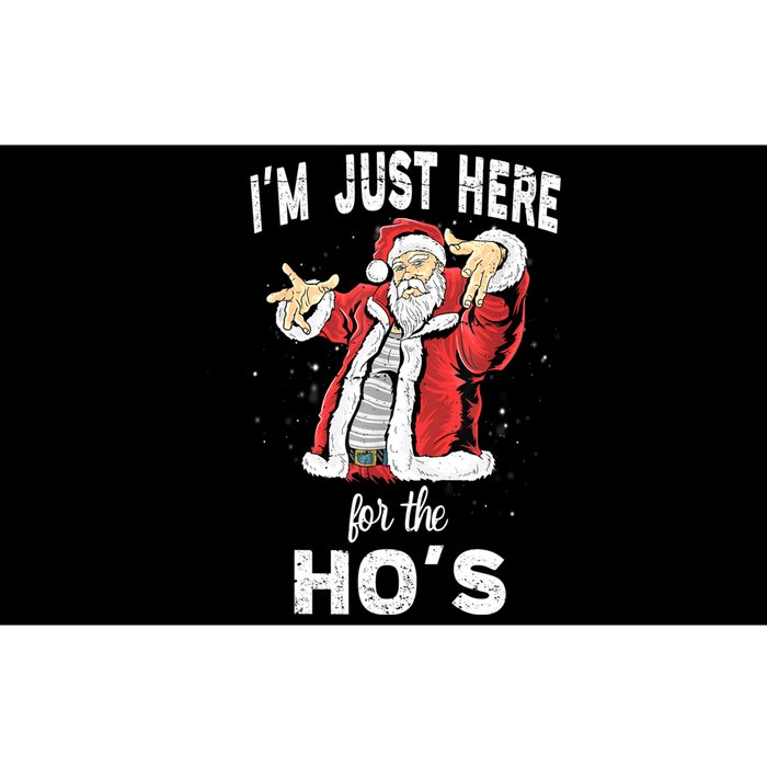 I'm Just Here For The Ho's, Funny Rude Christmas Santa Men Bumper Sticker