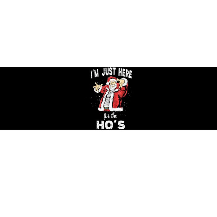 I'm Just Here For The Ho's, Funny Rude Christmas Santa Men Bumper Sticker