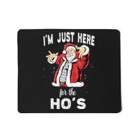 I'm Just Here For The Ho's, Funny Rude Christmas Santa Men Mousepad