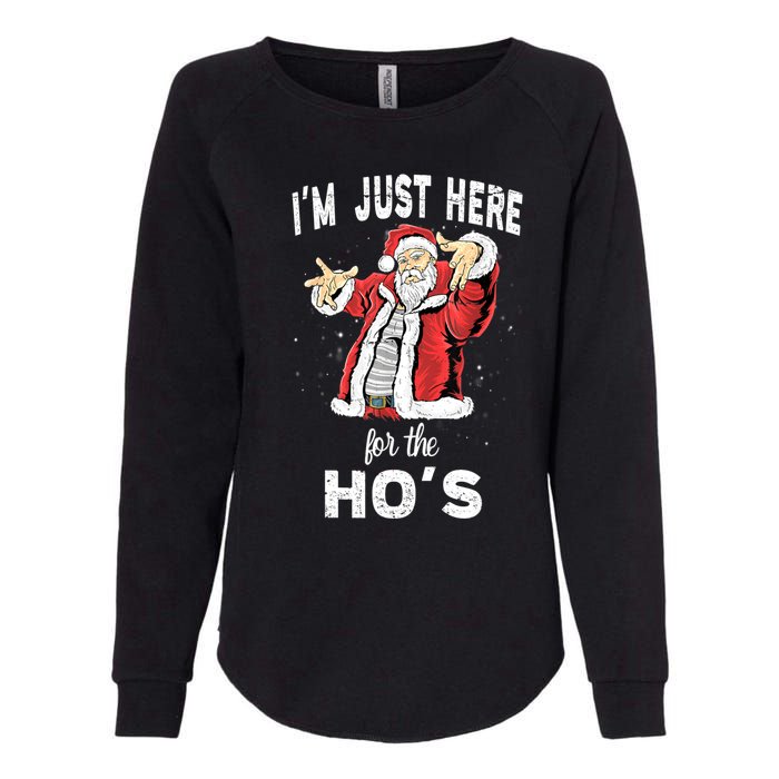 I'm Just Here For The Ho's, Funny Rude Christmas Santa Men Womens California Wash Sweatshirt