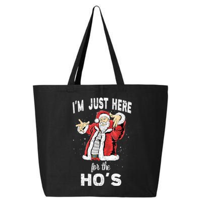 I'm Just Here For The Ho's, Funny Rude Christmas Santa Men 25L Jumbo Tote