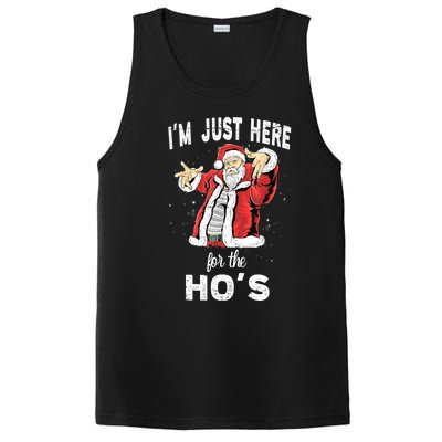 I'm Just Here For The Ho's, Funny Rude Christmas Santa Men PosiCharge Competitor Tank